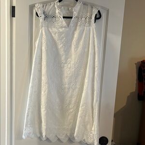 Elegant White Eyelet Dress - NEVER WORN